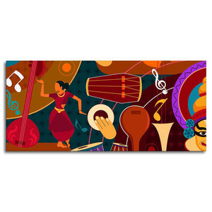 Dance & Music Instruments Canvas Wall Painting