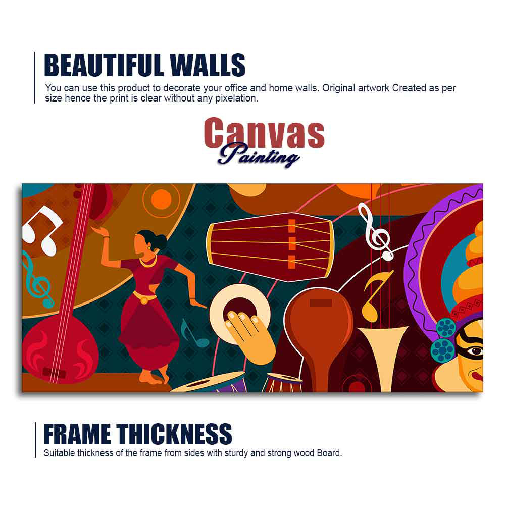 Dance & Music Instruments Canvas Wall Painting