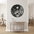 Day and Night Scenery Shades Metal Art Wall Decor