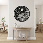 Day and Night Scenery Shades Metal Art Wall Decor