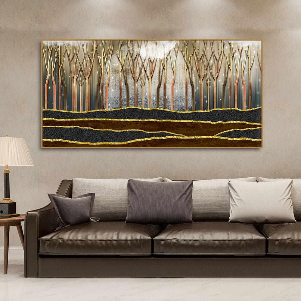 Dead Forest Modern Abstract Art Canvas Wall Painting