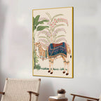 Decorated Rajasthani Camel Canvas Wall Painting | Ethnic Decor