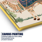 Decorated Rajasthani Camel Canvas Wall Painting | Ethnic Decor