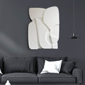 Decorative 3D Wall Panel in Bright White and Soft Curves