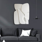 Decorative 3D Wall Panel in Bright White and Soft Curves