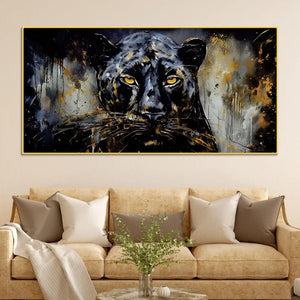 Decorative Black Panther Canvas Painting for Home Decor