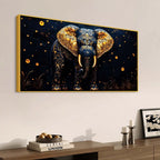 Decorative Blue Elephant Canvas Wall Art Painting