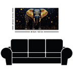 Decorative Blue Elephant Canvas Wall Art Painting