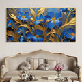 decorative-blue-flower-canvas-wall-art-painting