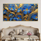 decorative-blue-flower-canvas-wall-art-painting