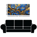 Decorative Blue Flower Canvas Wall Art Painting