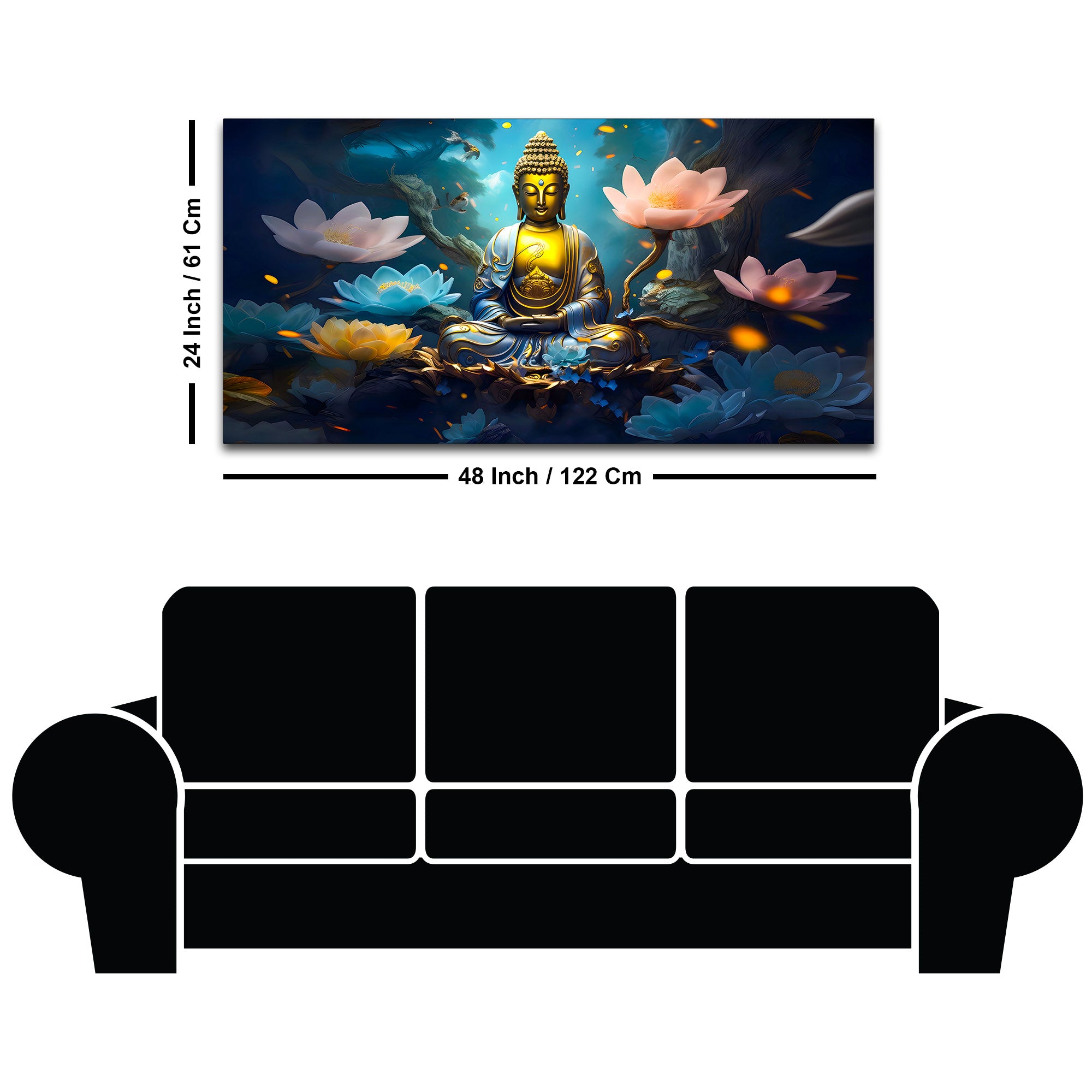 Decorative Buddha Canvas Painting