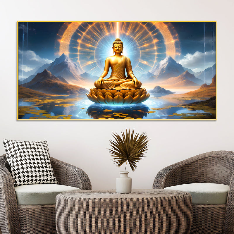 Decorative Buddha Canvas Painting for Living Room Wall
