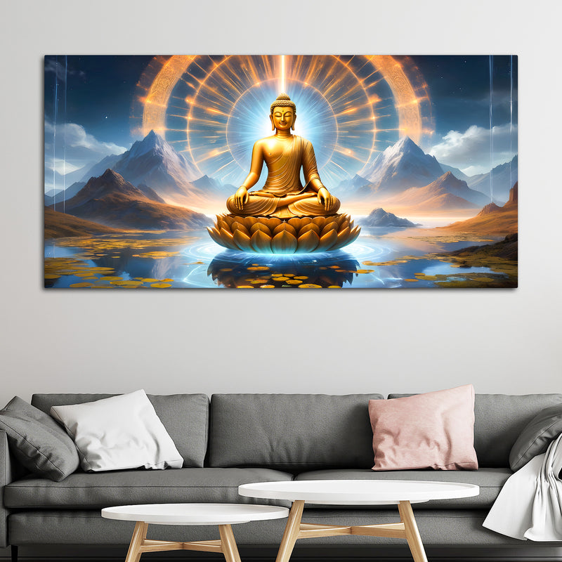 Decorative Buddha Canvas Painting for Living Room Wall