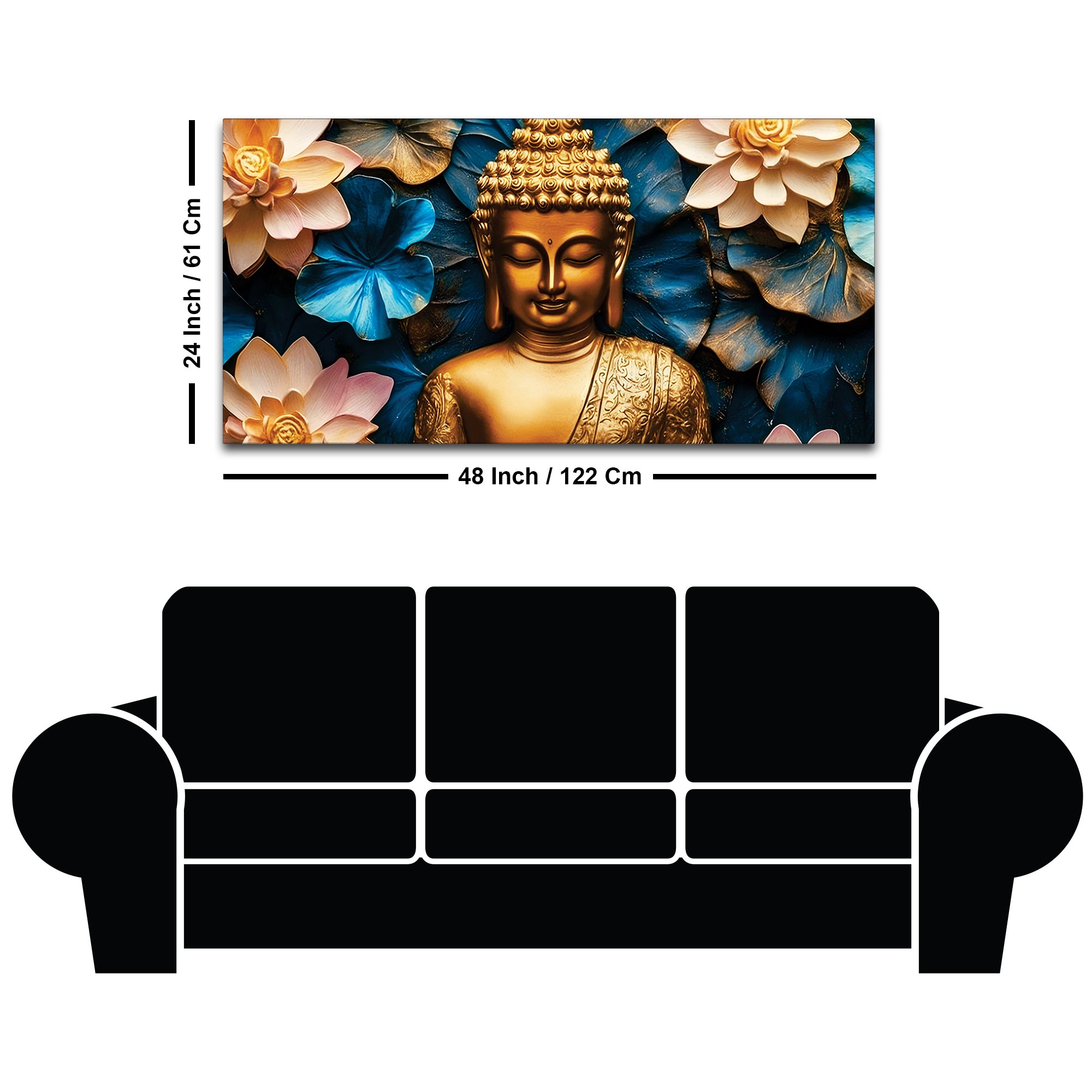 Decorative Buddha Canvas Painting for Walls