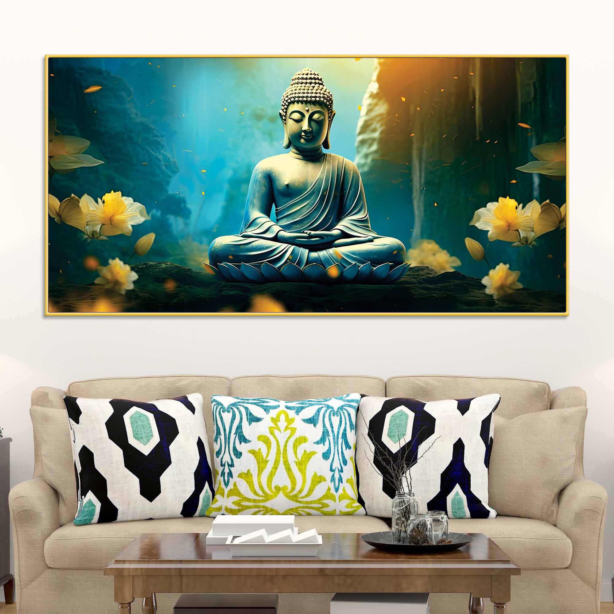 Decorative Buddha Painting for Bedroom & Living Room
