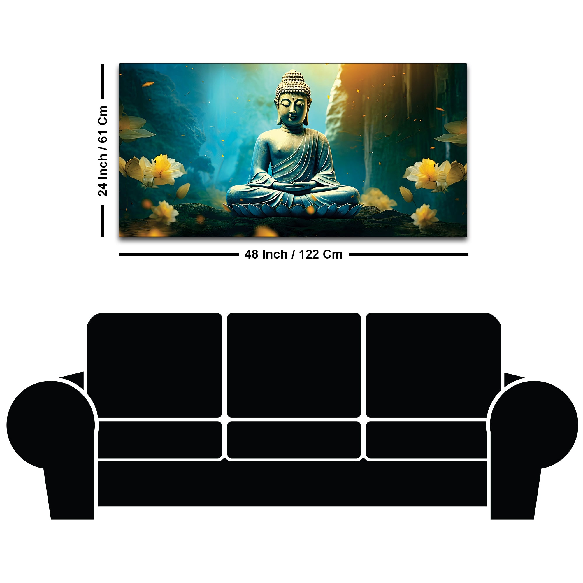 Decorative Buddha Painting for Bedroom & Living Room
