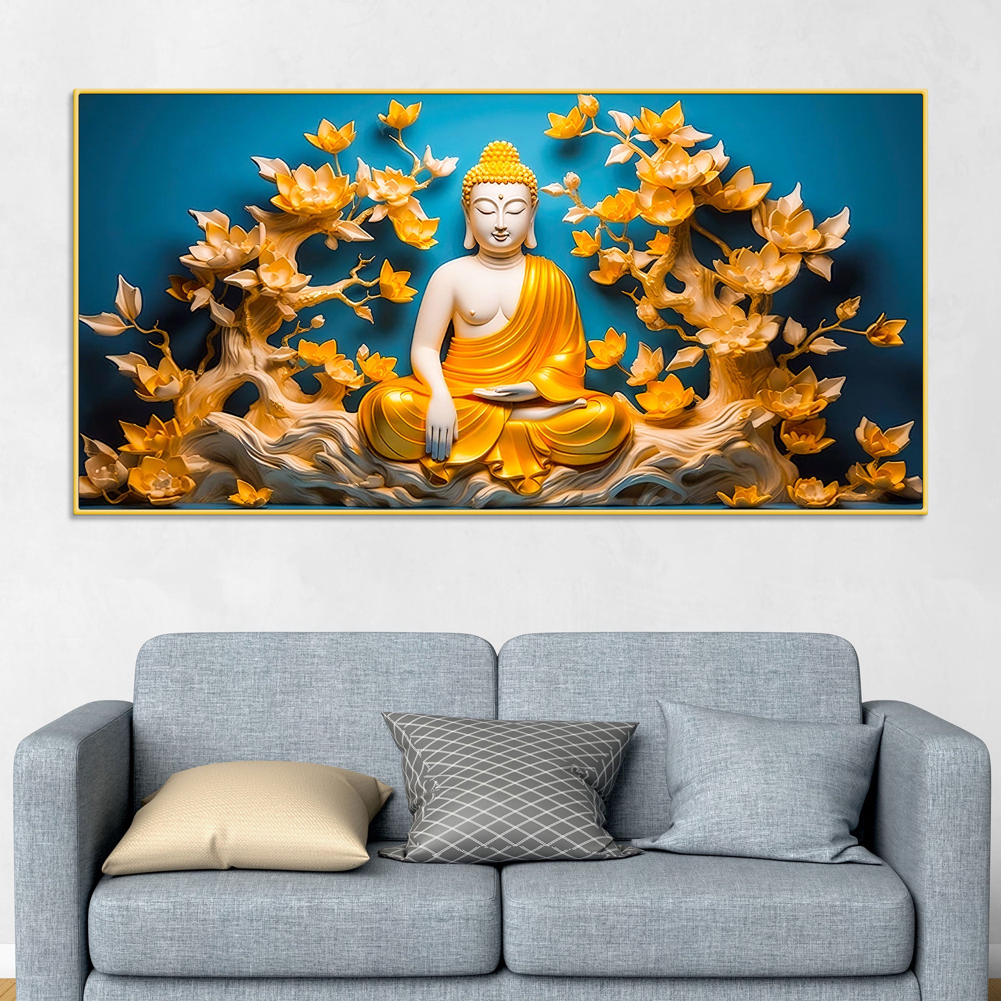 decorative-buddha-wall-art-on-canvas-for-stylish-home-decor