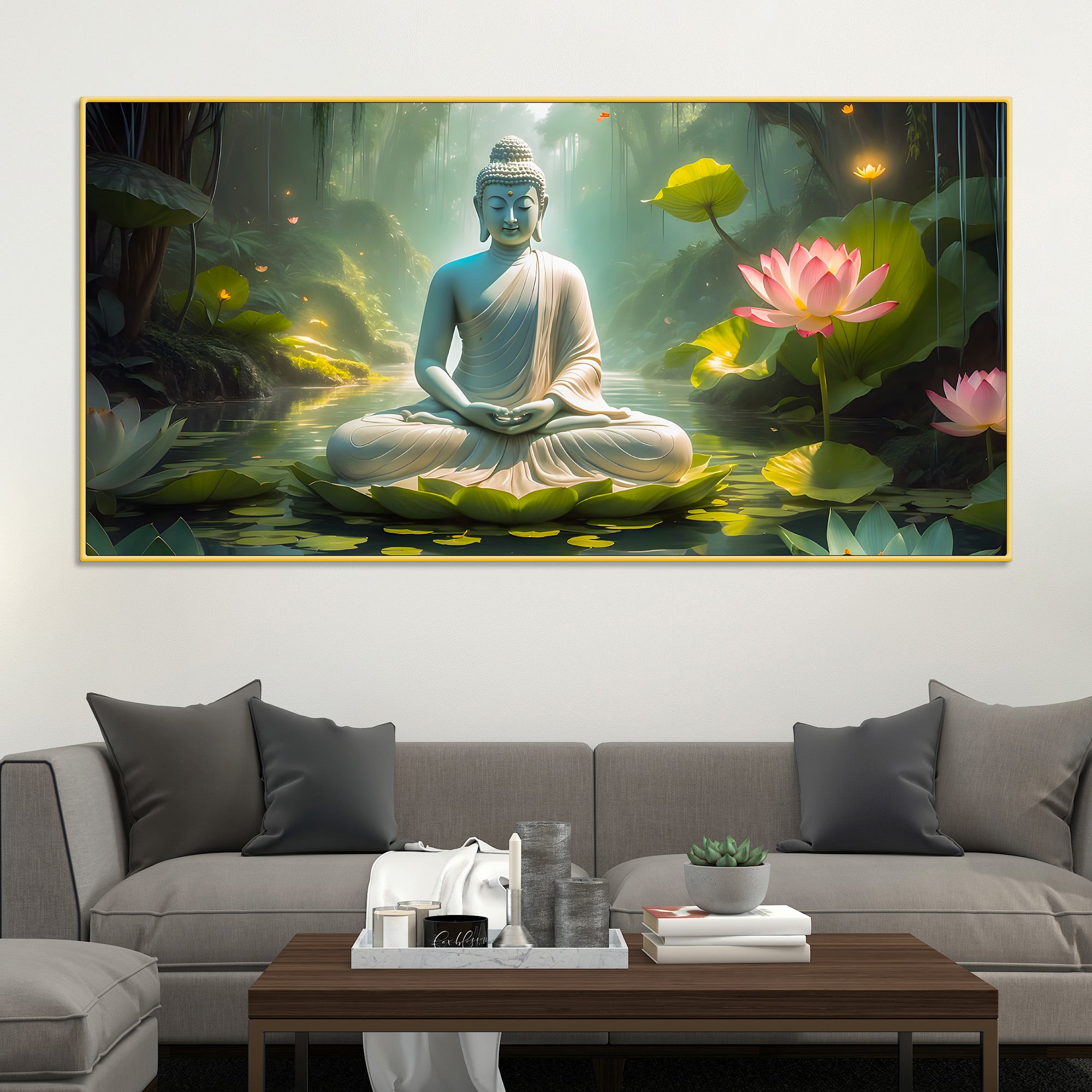Decorative Buddha Wall Décor Painting for Living Room & Bedroom