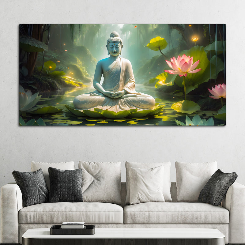 Decorative Buddha Wall Décor Painting for Living Room & Bedroom