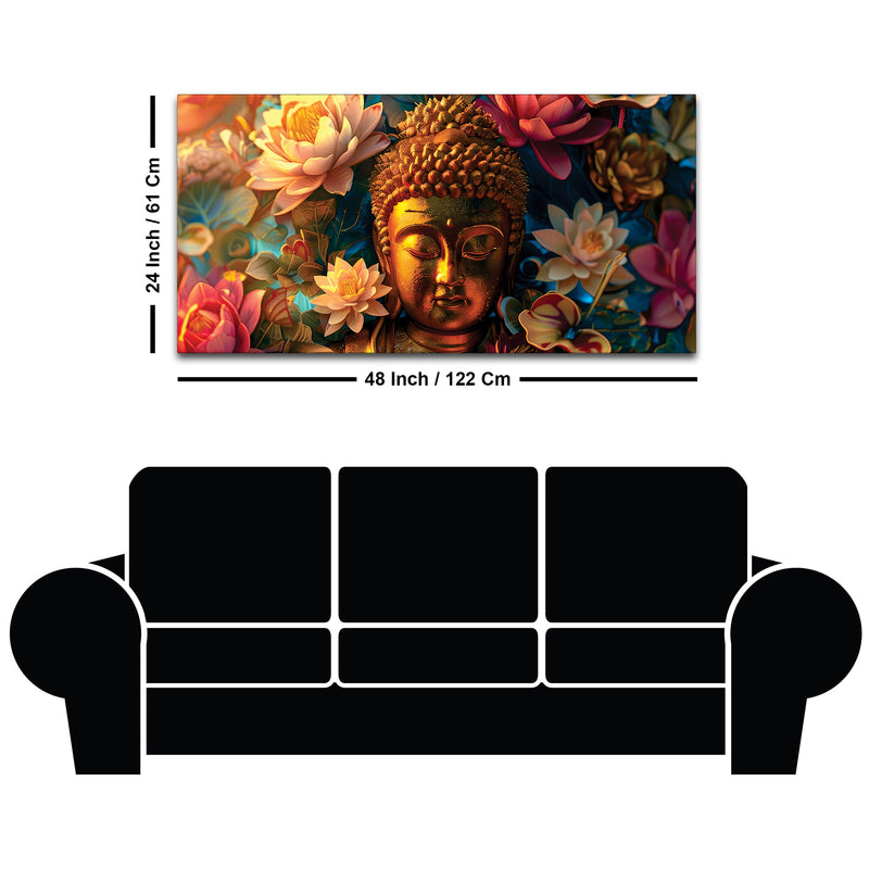 Decorative Buddha Wall Painting for Interior Decor