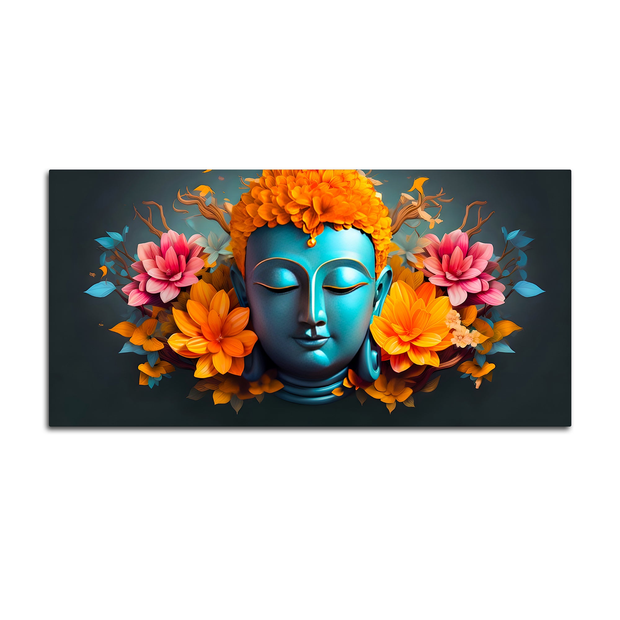 Decorative Buddha Wall Painting on Canvas for Modern Home