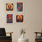 Decorative Colorful Wall Art Frame Set of 4