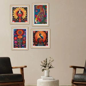 Decorative Colorful Wall Art Frame Set of 4
