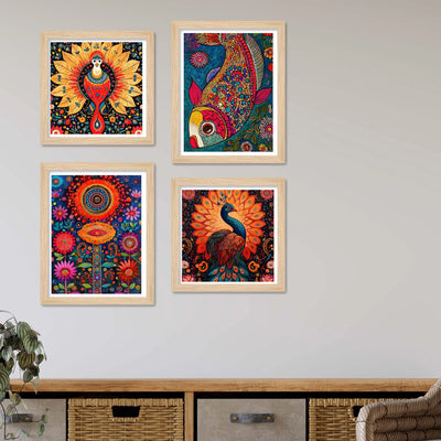 Decorative Colorful Wall Art Frame Set of 4