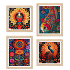 Decorative Colorful Wall Art Frame Set of 4
