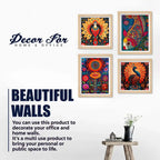 Decorative Colorful Wall Art Frame Set of 4