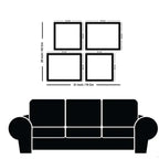 Decorative Colorful Wall Art Frame Set of 4