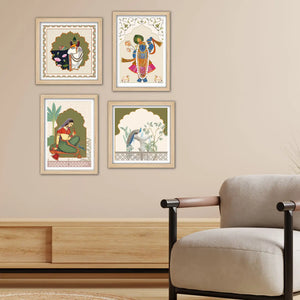 Decorative Cultural Wall Art Frame Set of 4