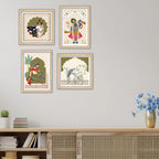 Decorative Cultural Wall Art Frame Set of 4