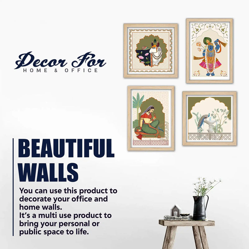 Decorative Cultural Wall Art Frame Set of 4