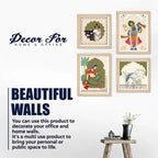 Decorative Cultural Wall Art Frame Set of 4