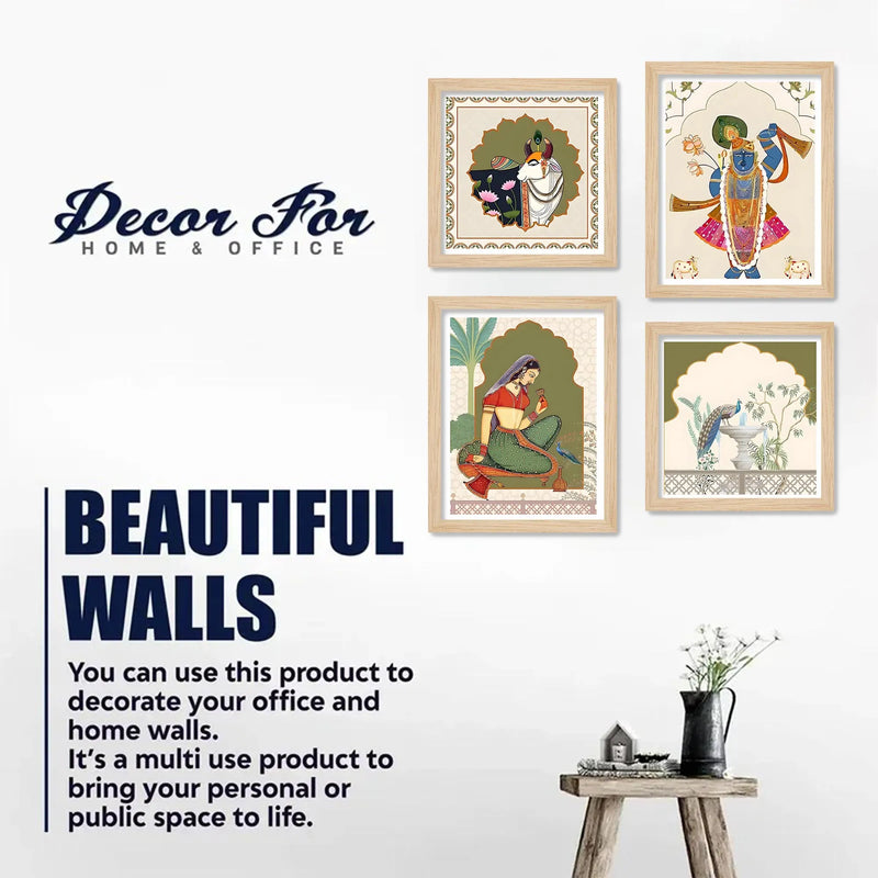 Decorative Cultural Wall Art Frame Set of 4