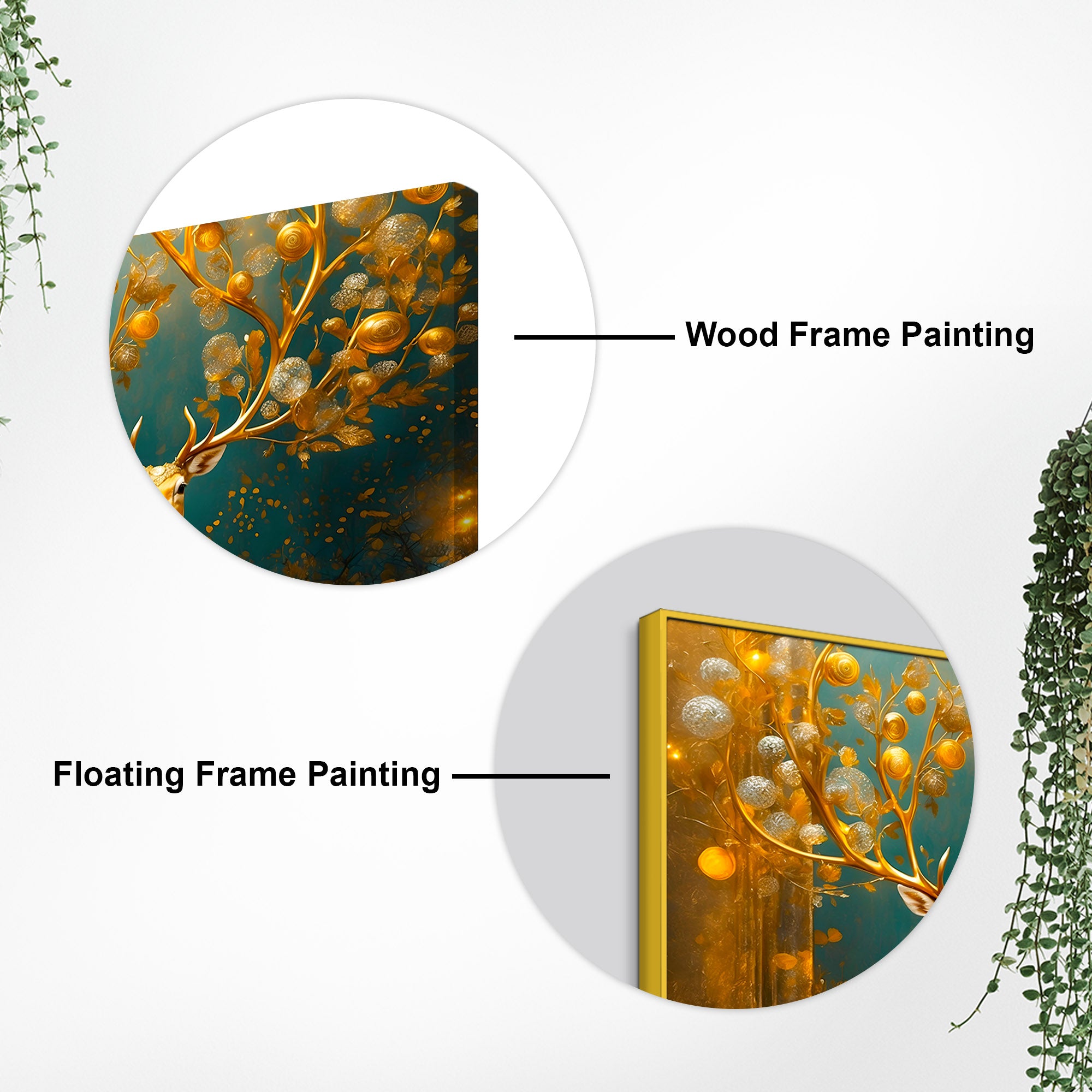 Decorative Deer Family Painting for Home Wall Décor