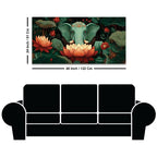 Decorative Elephant Art with Indian Folk Pattern Canvas Wall Painting