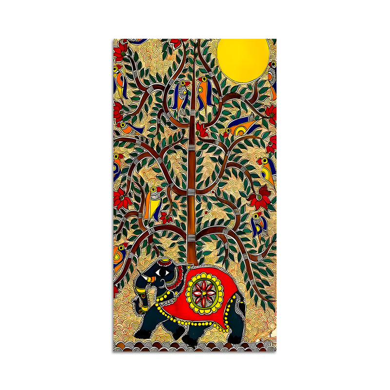 Decorative Elephant Canvas Wall Painting | Nature Inspired Wall Décor