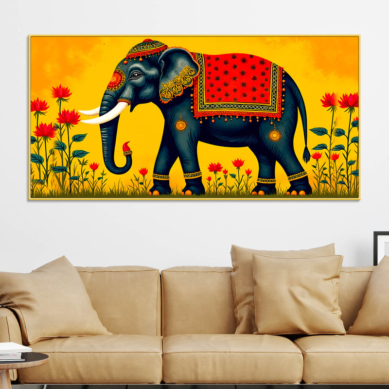 Decorative Elephant Wall Painting | Premium Canvas Painting