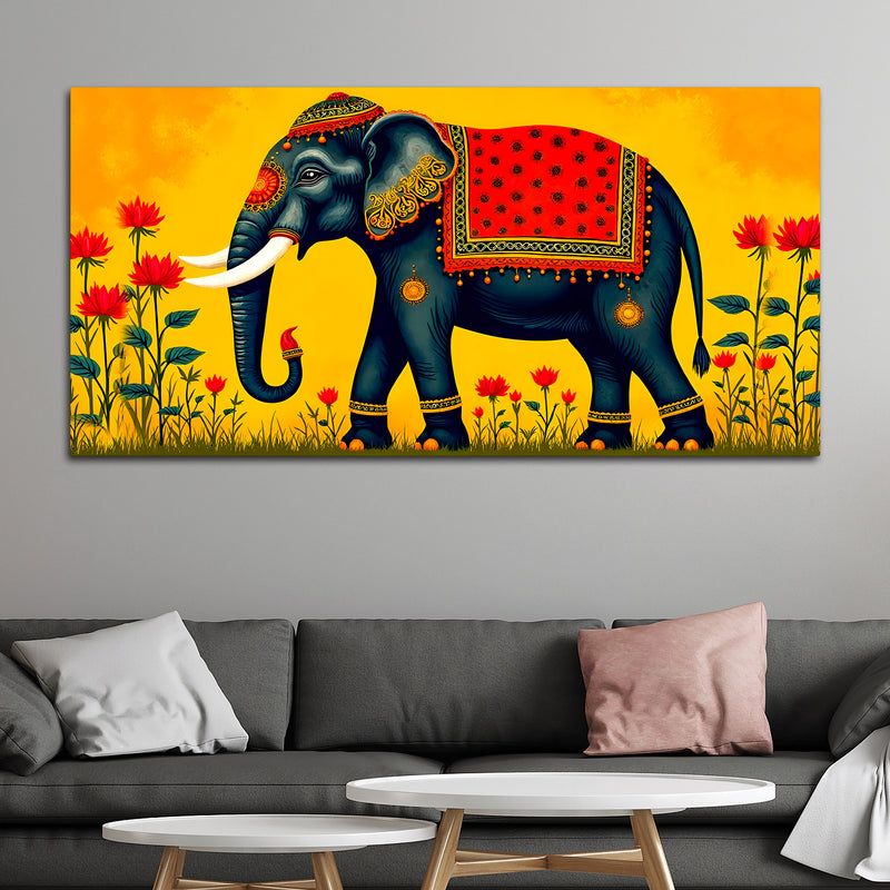 Decorative Elephant Wall Painting | Premium Canvas Painting