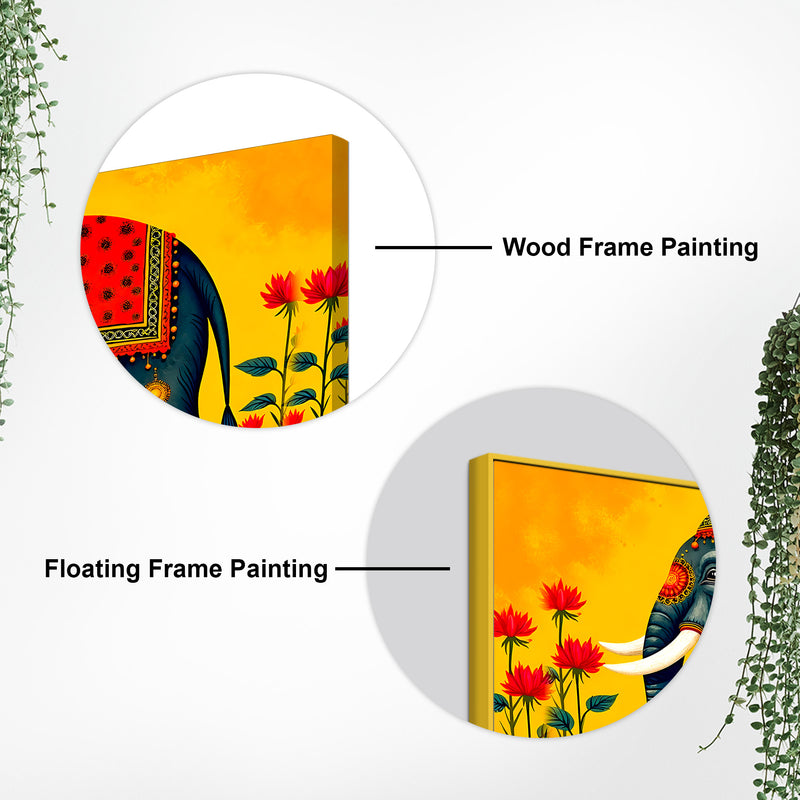 Decorative Elephant Wall Painting | Premium Canvas Painting