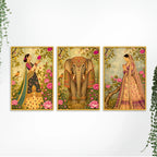 Decorative Floral Canvas Wall Painting Set of Three