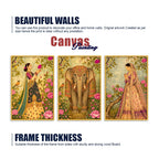 Decorative Floral Canvas Wall Painting Set of Three