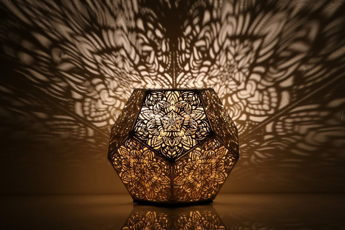 Decorative Floral Laser Cut Table Light