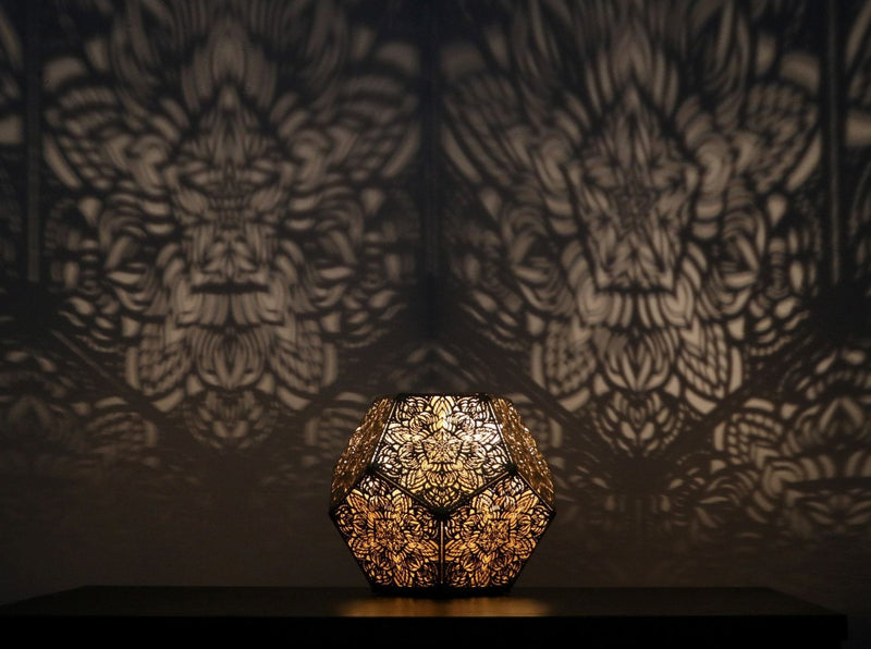 Decorative Floral Laser Cut Table Light