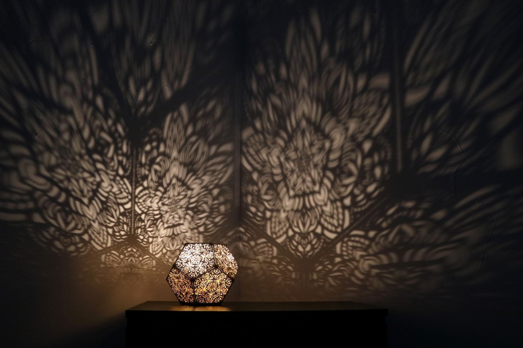 Decorative Floral Laser Cut Table Light