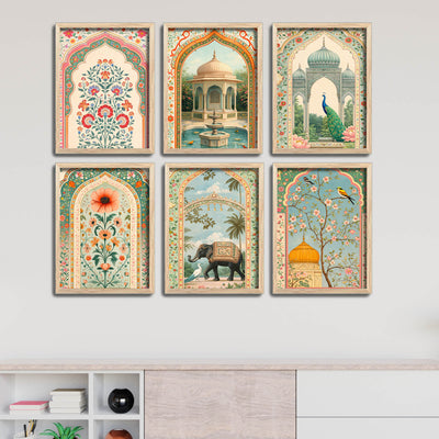Decorative Floral Wall Frame Set of Six for Home & Office