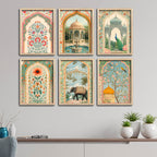 Decorative Floral Wall Frame Set of Six for Home & Office